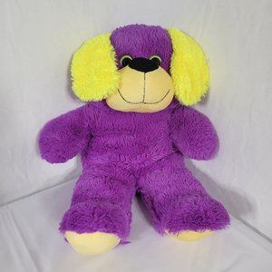 Kellytoy Purple Dog Plush With Yellow Ears 18" Toy